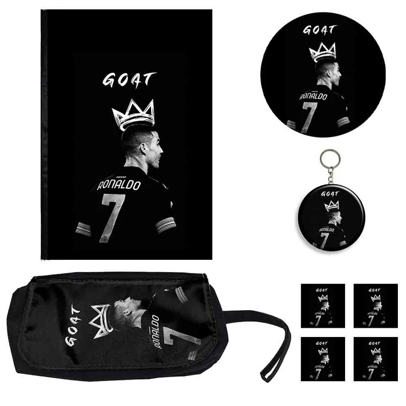 بسته لوازم تحریر مدل Cristiano Ronaldo کد 07 بسته 8 عددي