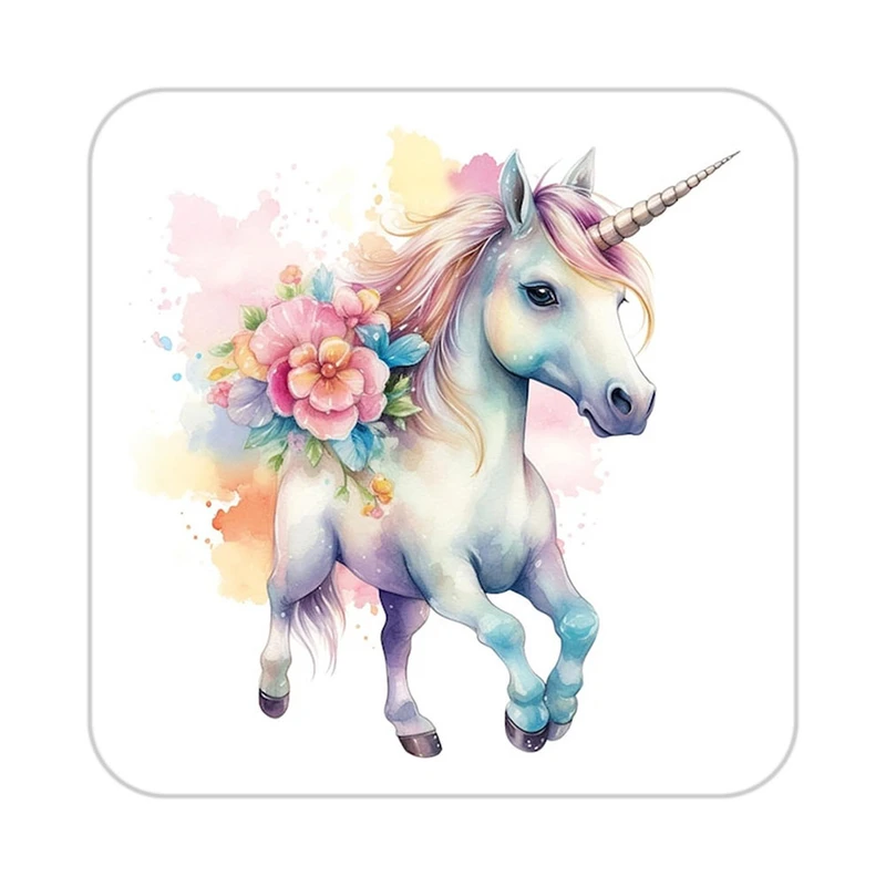 زیر لیوانی کاکتی طرح اسب تک شاخ و یونیکورن مدل mp32949