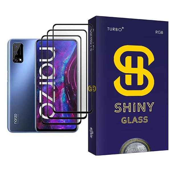 محافظ صفحه نمایش آتوچبو مدل Shiny Glass MIX003 مناسب برای گوشی موبایل ریلمی Narzo 30 Pro 5G بسته سه عددی