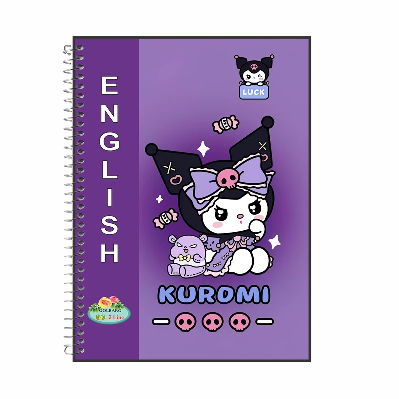 دفتر زبان 80 برگ گلبرگ مدل کرومی کد 7098