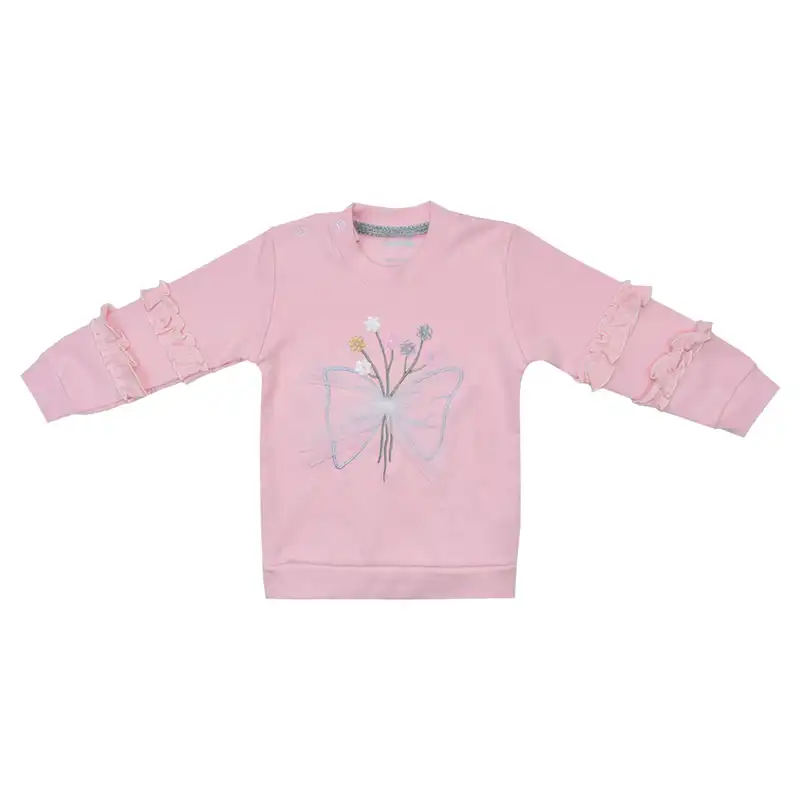 ست سویشرت و شلوار نوزادی بی بی وان مدل گل توردار کد 4