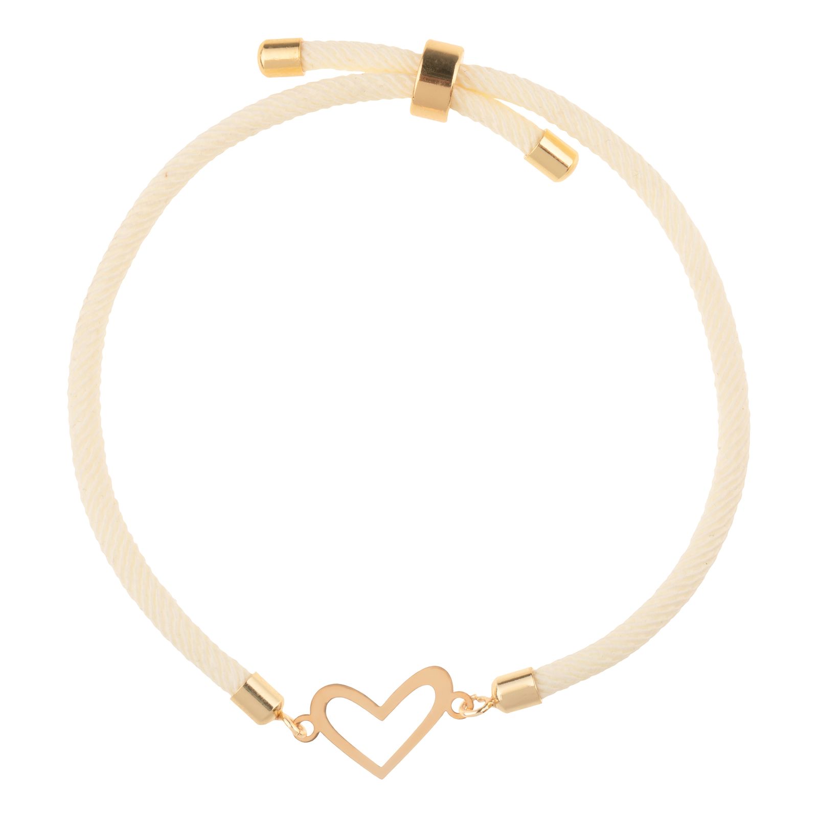 دستبند طلا عیار 18 زنانه ناریا مدل قلب -  - 1