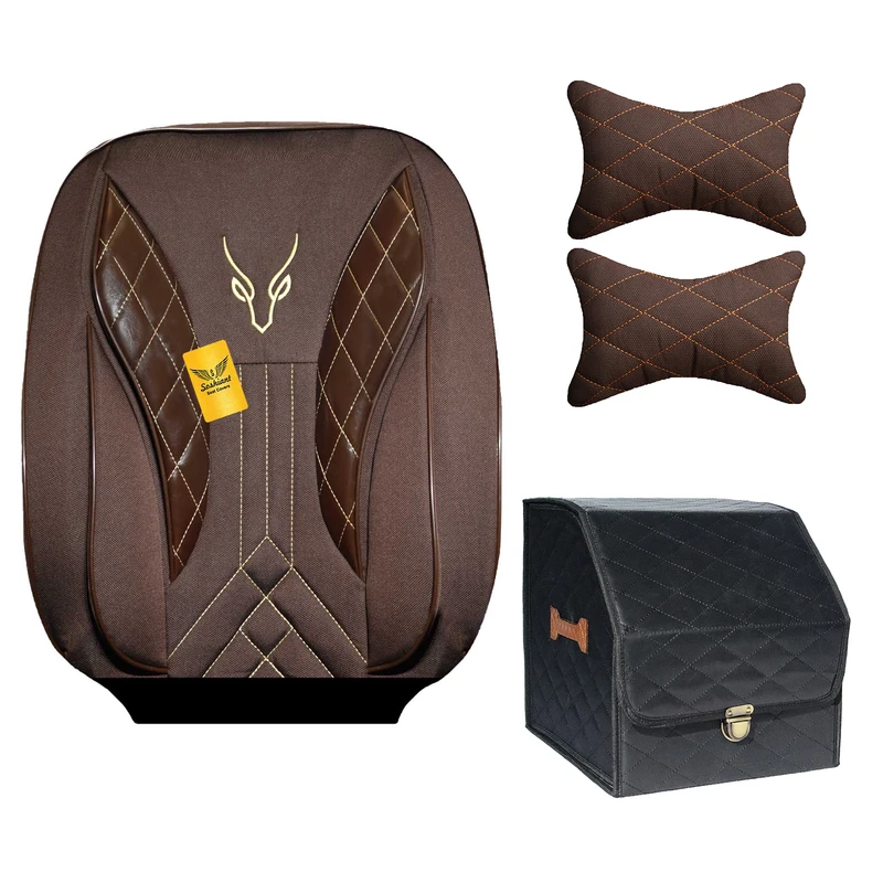 روکش صندلی خودرو سوشیانت مدل تورنتو مناسب برای پژو 405 و پارس به همراه پشت گردنی و باکس صندوق