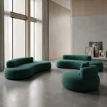 مبل راحتی هفت نفره با روکش پارچه و پایه پلاستیک نوین چوب پارس مدل Asan