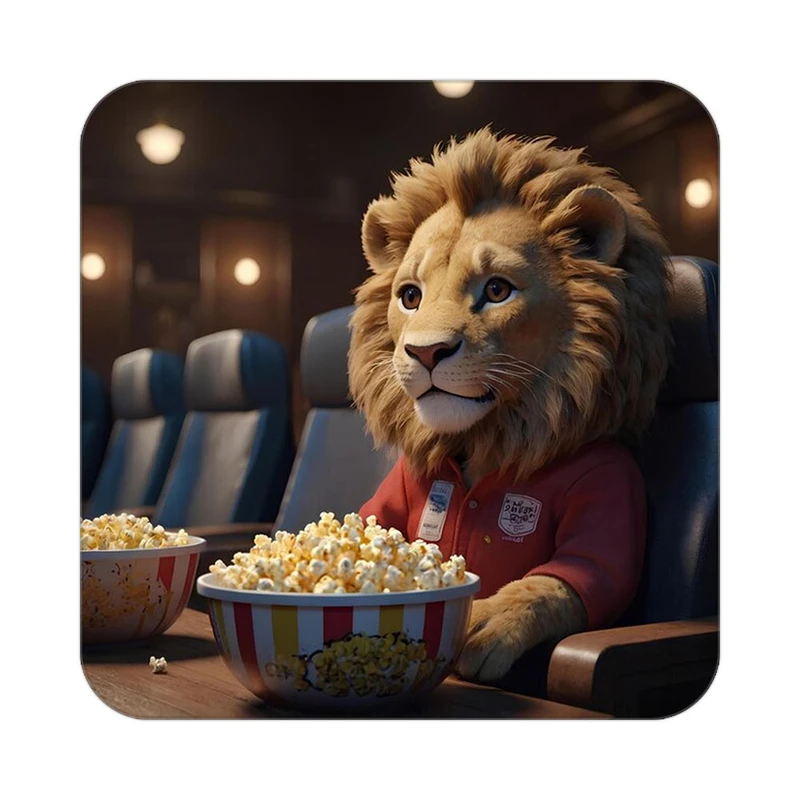 زیر لیوانی کاکتی طرح شیر مدل mp23435