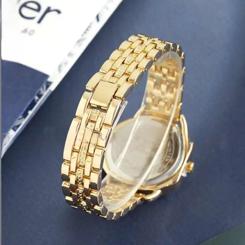 ساعت مچی عقربه ای زنانه مدل برفی دور نگین 02