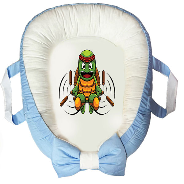 سرویس خواب سه تکه نوزاد ناریکو مدل گارد محافظ دار طرح لاک پشت های نینجا کد 0358