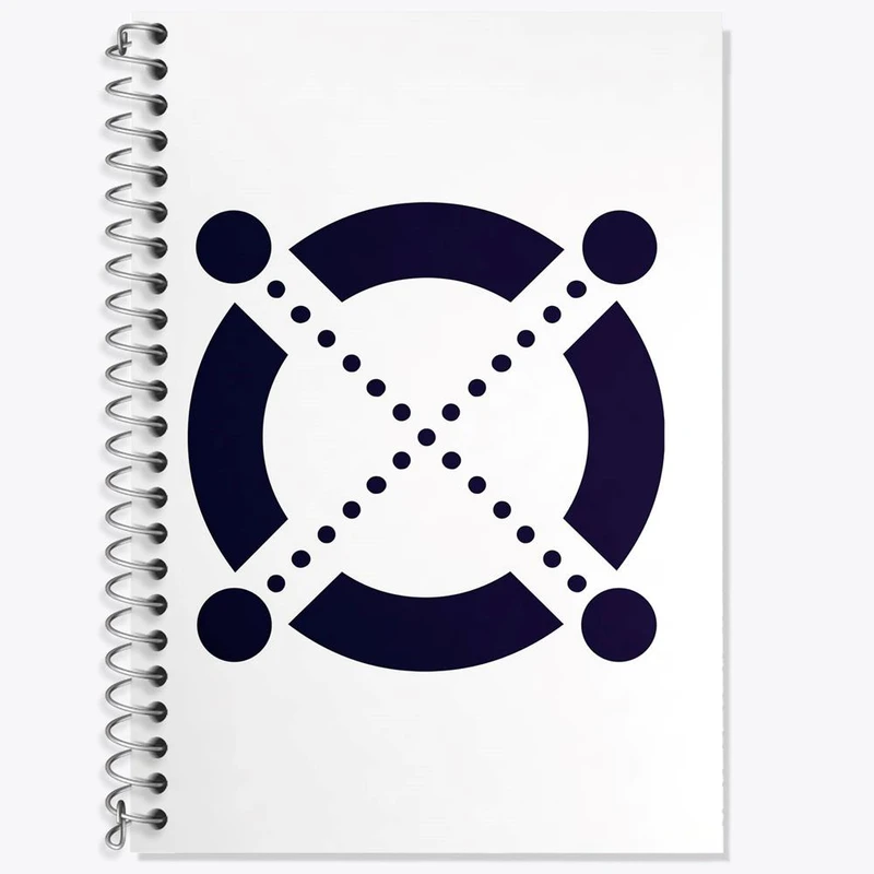 دفتر زبان 50 برگ خندالو مدل دو خط طرح ارز دیجیتال الروند کد 4060