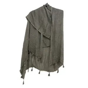 شال زنانه مدل نخی وارداتی سنگشور فلورانس منگوله دار