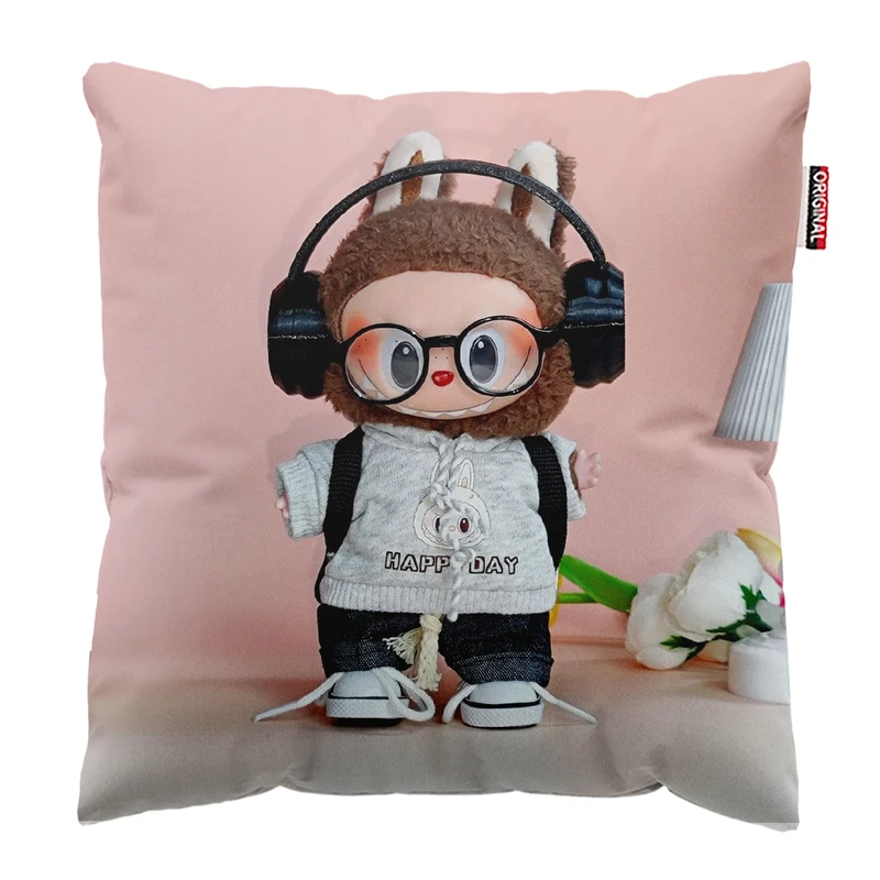 کوسن پاد آفرین مدل عروسک لبوبو کد PK301696 سایز 30*30 سانتی متر