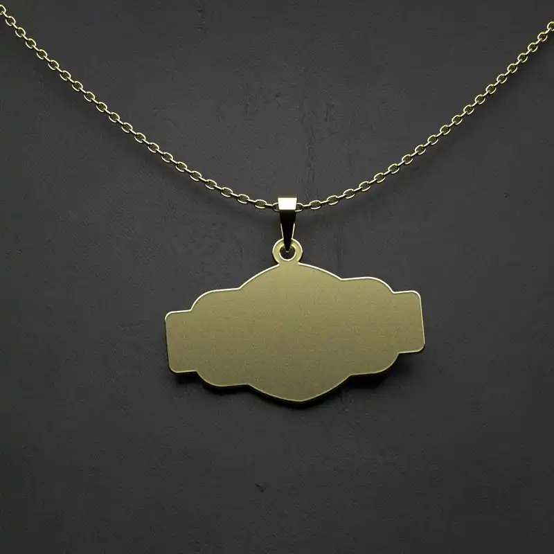 گردنبند طلا 18 عیار زنانه مدوپد مدل شکل هندسی کد P2-1-1191