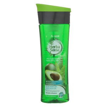 شامپو کراتینه و رطوبت رسان آردن هرباسنس مدل آووکادو مناسب موهای آسب دیده و شکننده حجم 300 میلی لیتر