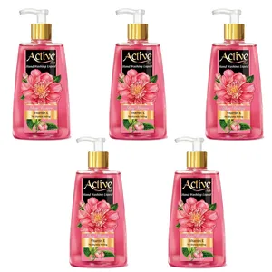 مایع دستشویی اکتیو گنجایش 450 میلی لیتر مجموعه 5 عددی