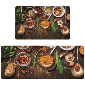 پادری مدل سه لایه رویه مخمل طرح آشپزخانه کد 4625 مجموعه دو عددی