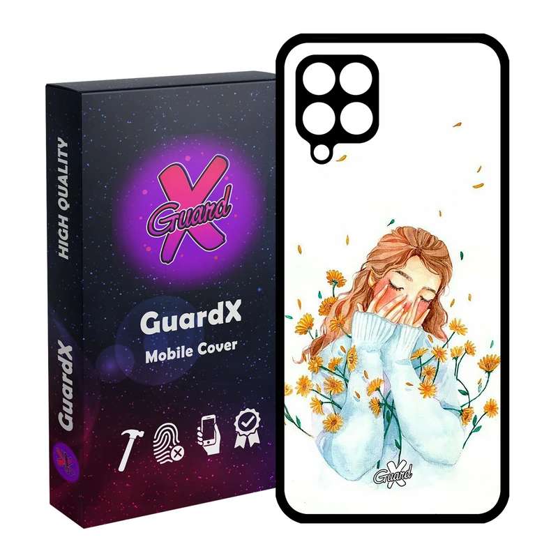 کاور گارد ایکس طرح Girl مدل Glass10315 مناسب برای گوشی موبایل سامسونگ Galaxy A12