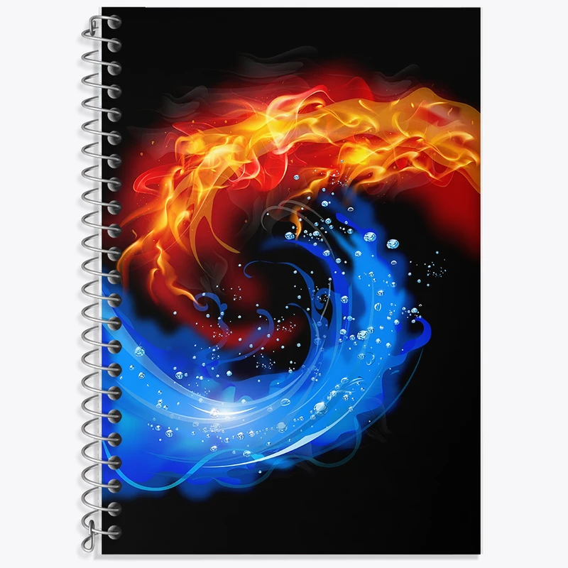 دفتر لغت 50 برگ خندالو طرح بنیادین (Elemental) کد F8334