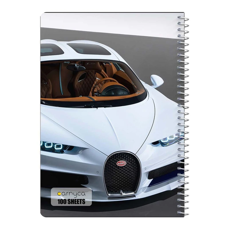 دفتر مشق 100 برگ سیمی کارنیکا طرح بوگاتی Bugatti کد 95749
