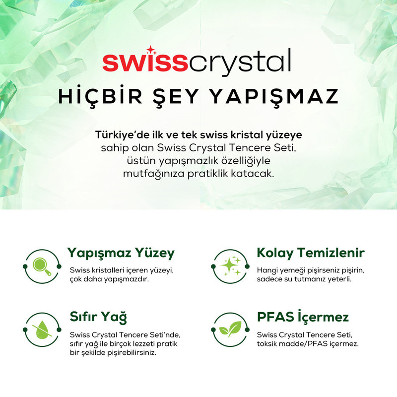 سرویس پخت و پز 14 پارچه کاراجا مدل Swiss Crystal Creamy