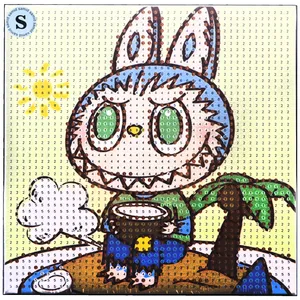 بازی آموزشی سمید مدل ساخت تابلو نقاشی الماسی طرح لبوبو 20×20