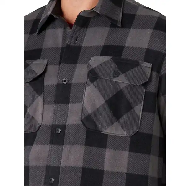 پیراهن آستین بلند مردانه رنگلر مدل پشمی پلار کدGREY-10ZHCZP1D