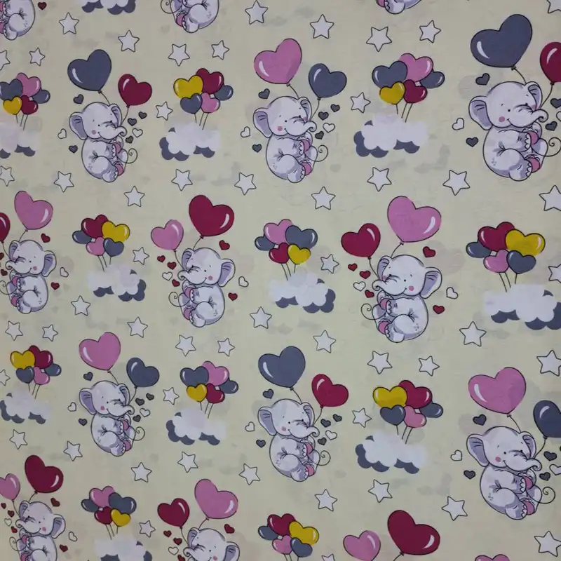 پارچه ملحفه مدل کودک طرح الفنت کد D