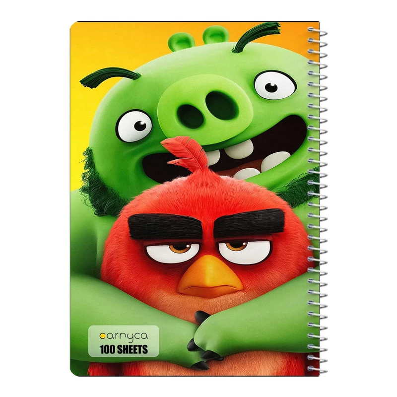 دفتر مشق 100 برگ سیمی کارنیکا طرح پرندگان خشمگین The Angry Birds کد 89912