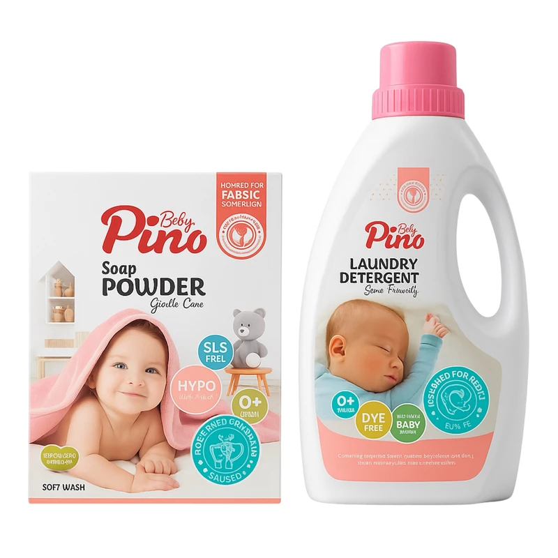 مایع لباسشویی و پودر دستی پینو بیبی مدل MIX وزن 1400 گرم