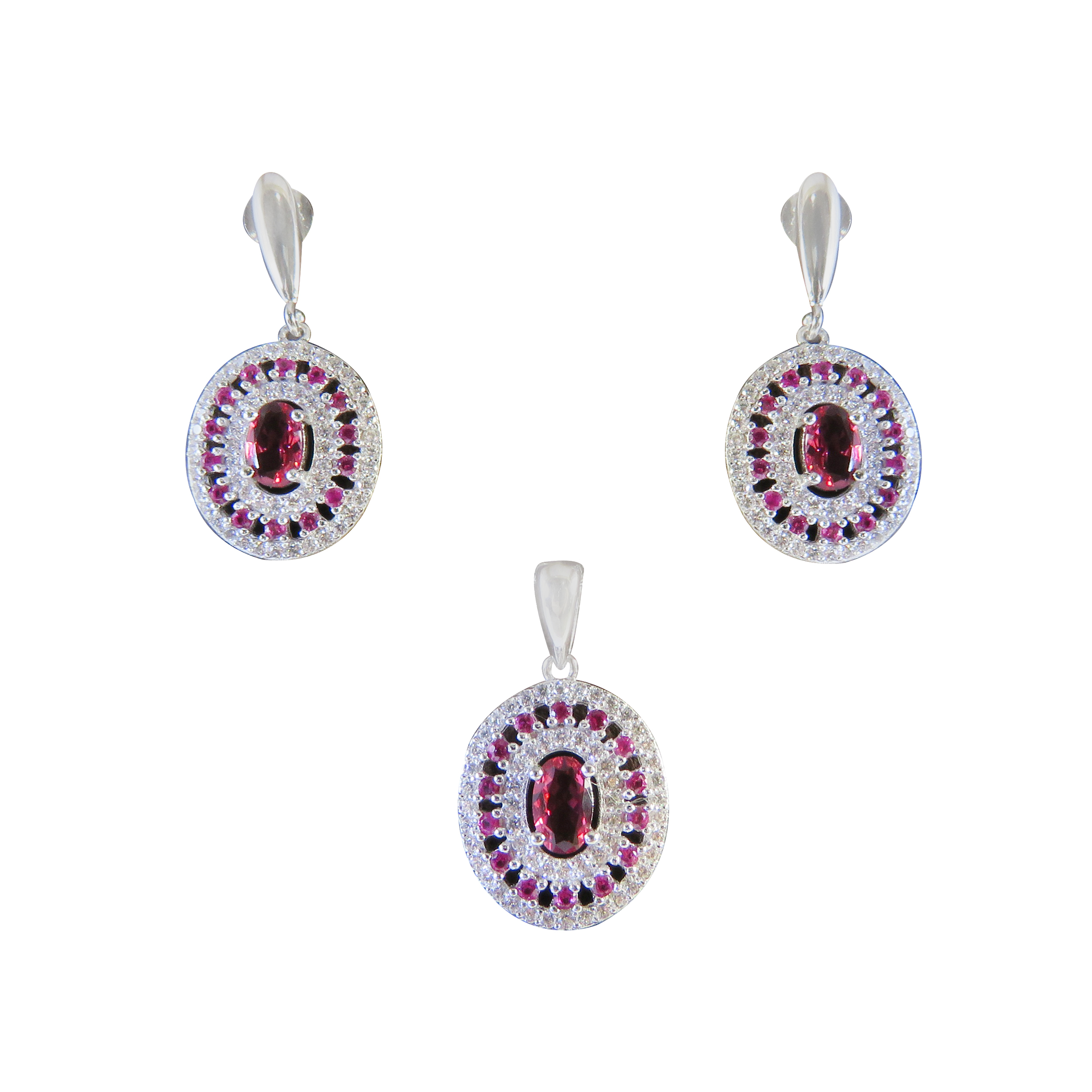 نیم ست نقره زنانه کد 2877