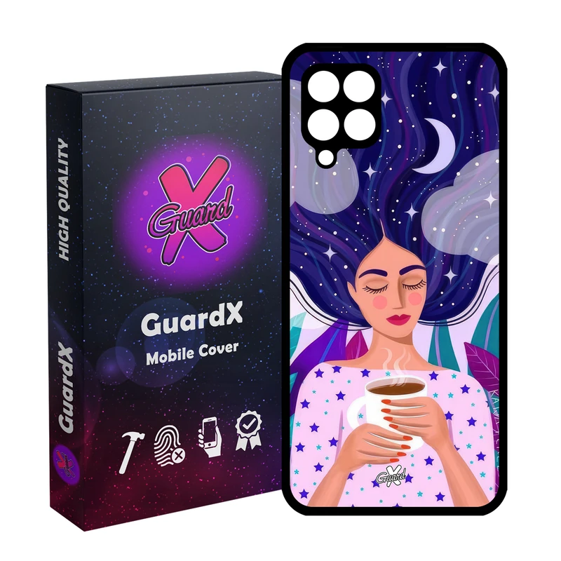 کاور گارد ایکس طرح Girl مدل Glass10658 مناسب برای گوشی موبایل سامسونگ Galaxy M32 4G/M22 4G/F22