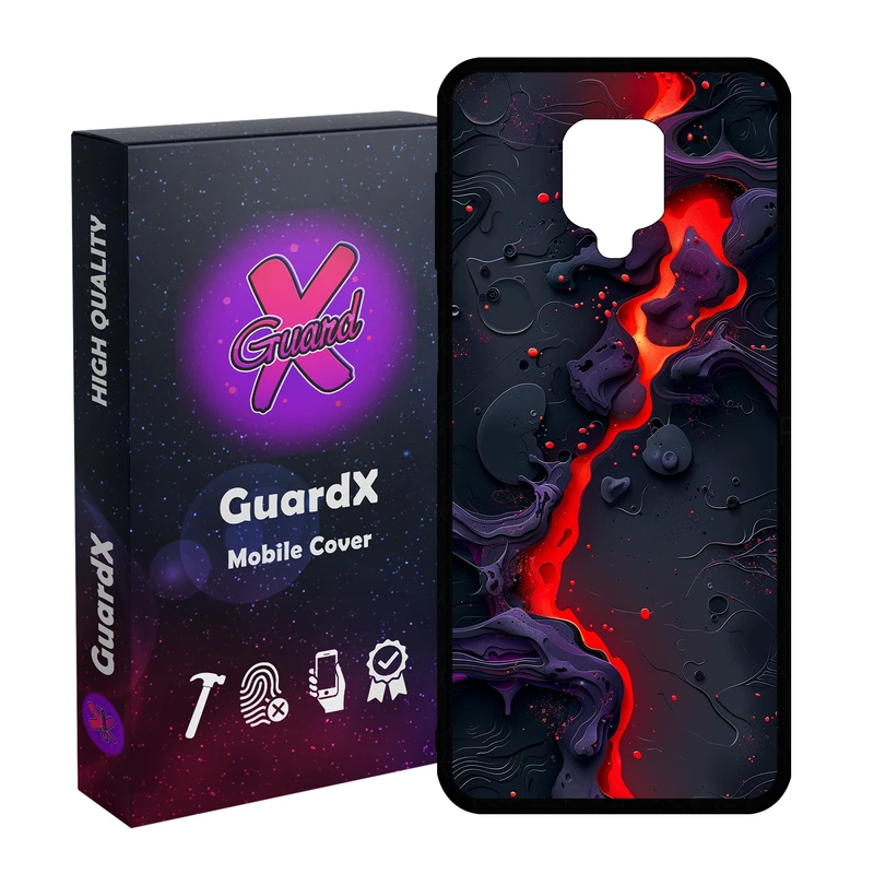 کاور گارد ایکس طرح مذاب مدل Glass10820 مناسب برای گوشی موبایل شیائومی Redmi Note9 Pro/Note 9 Pro Max/Redmi Note 9S/MI Poco M2 Pro