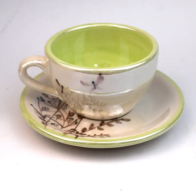 ست فنجان و نعلبکی سرامیکی مدل لاستر