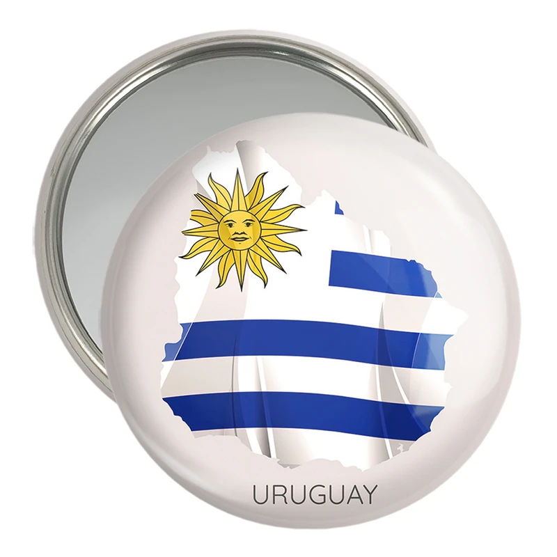 آینه جیبی خندالو مدل پرچم اروگوئه  کد 20571