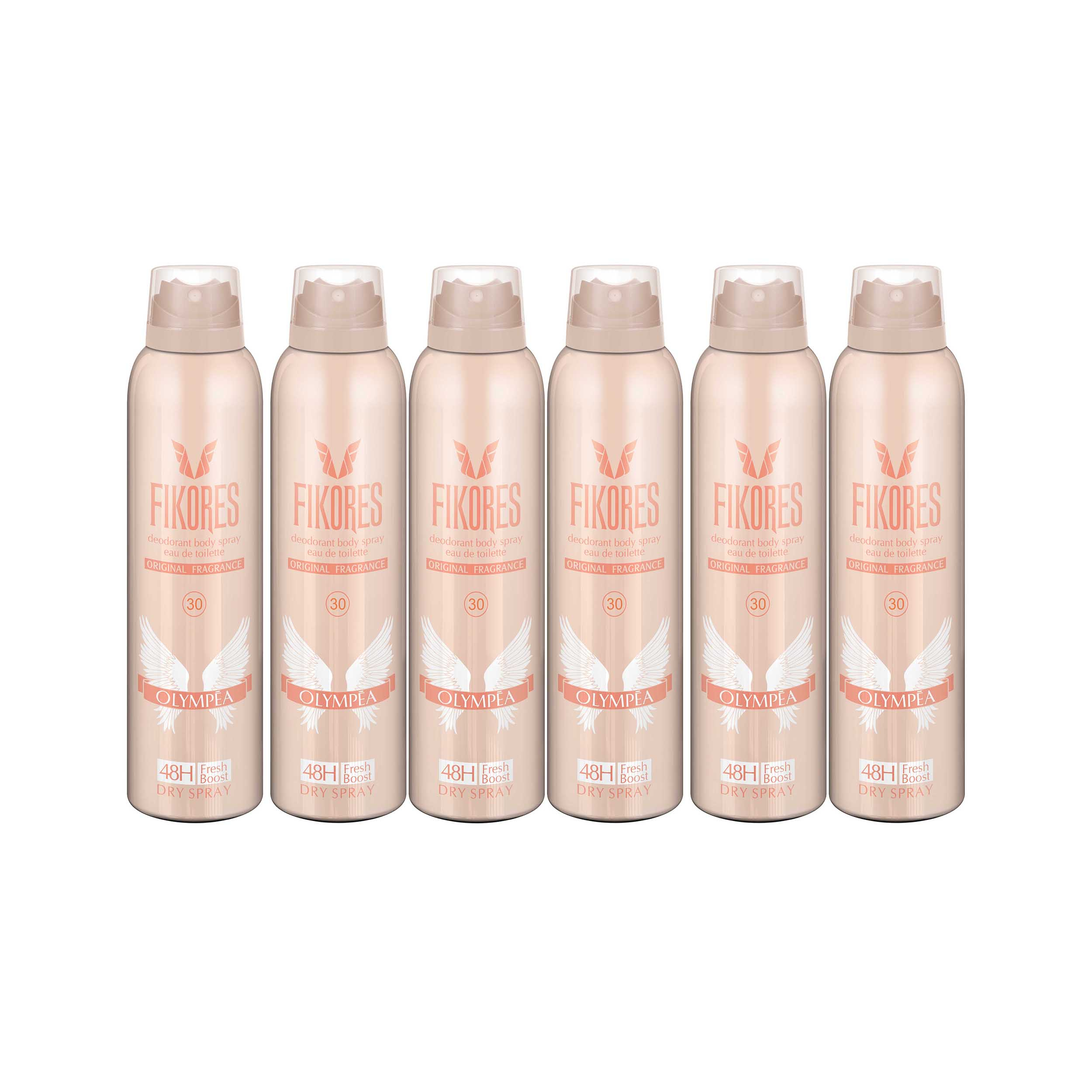  اسپری خوشبو کننده بدن زنانه فیکورس مدل OLYMPEA حجم 200 میلی لیتر مجموعه 6 عددی