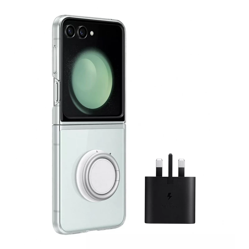 کاور سامسونگ مدل EF-XF73KKTEGGB مناسب برای گوشی موبایل سامسونگ Galaxy Z Flip5 به همراه شارژر 25 وات