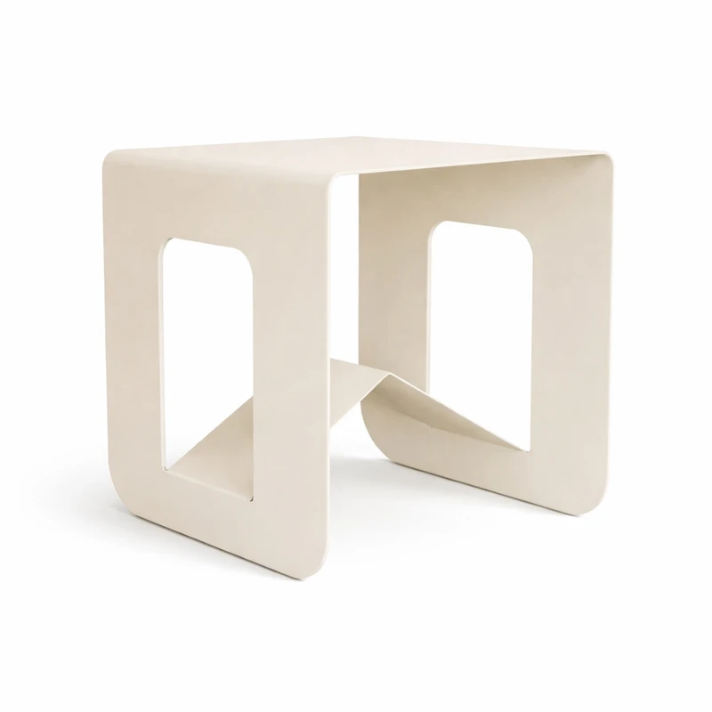 میز عسلی مستطیل با پایه فلز و صفحه فلز، استیل مدل side table