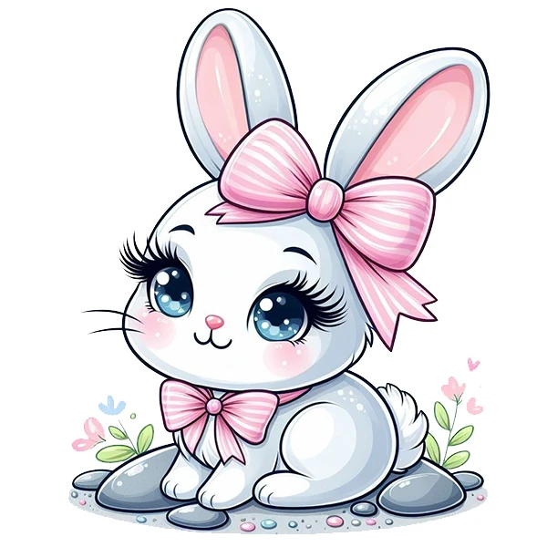 استیکر پارچه و لباس پاد آفرین طرح خرگوشی کد 1610