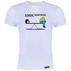 تی شرت آستین کوتاه مردانه 27 مدل Logic vs Emotions کد MH1566