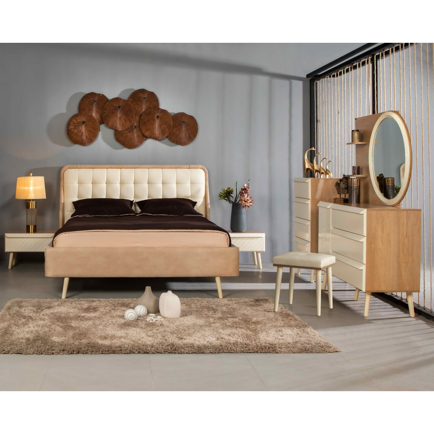تخت خواب دو نفره مدل 191 سایز 180x200 سانتی متر