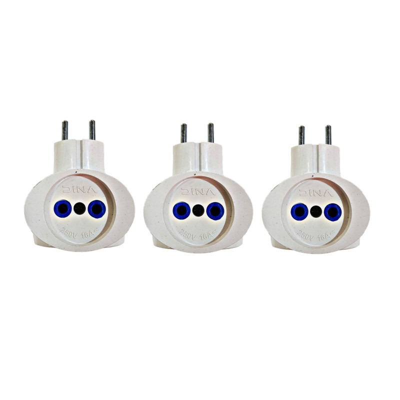 سه راهی برق دینا مدل کپل کد P98 بسته 3 عددی