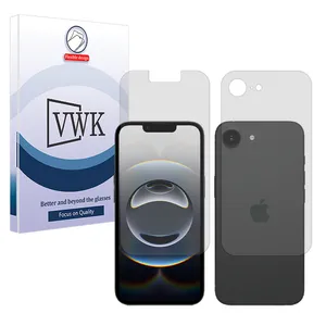 VWK Tough model matte screen protector suitable for Apple iPhone 16e mobile phone Along with the phone back protector 