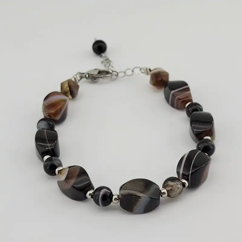 دستبند زنانه مدل عقیق سلیمان کد 125