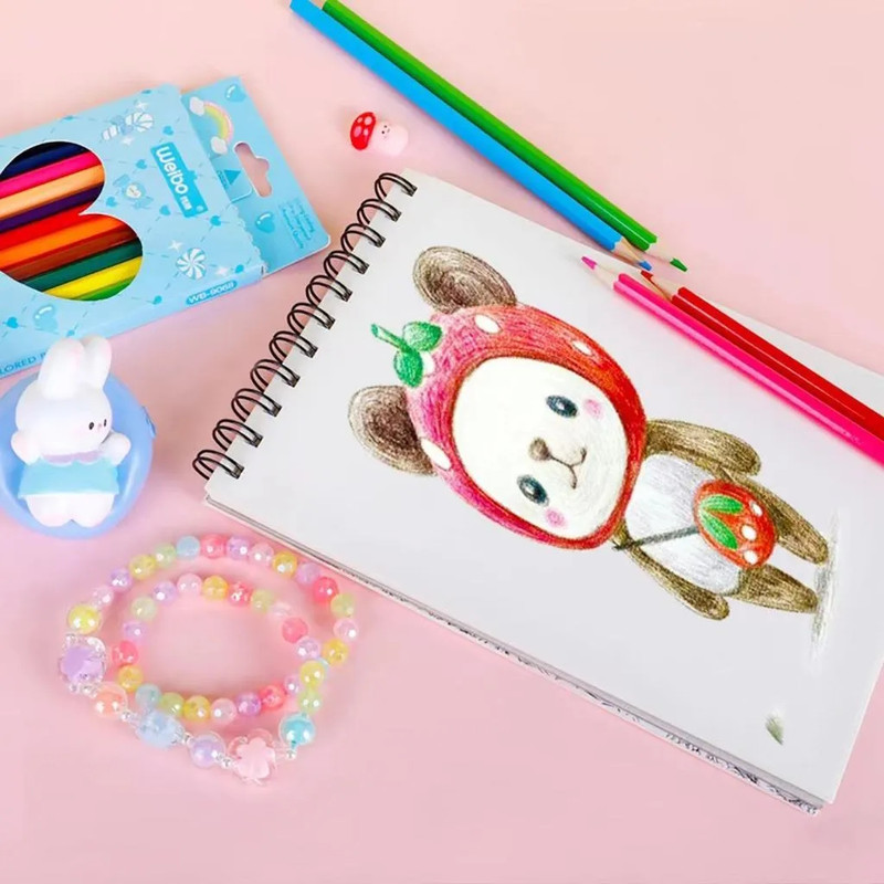 مداد رنگی 12 رنگ ویبو مدل WB9038-12 کد2