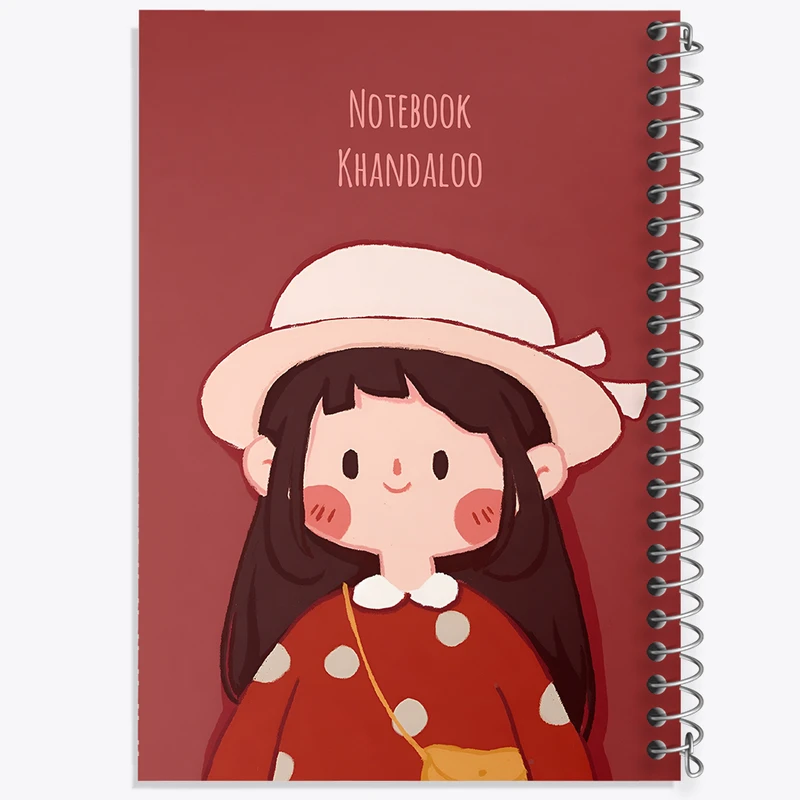 دفتر مشق 100 برگ خندالو طرح دخترانه کیوت کد N3497