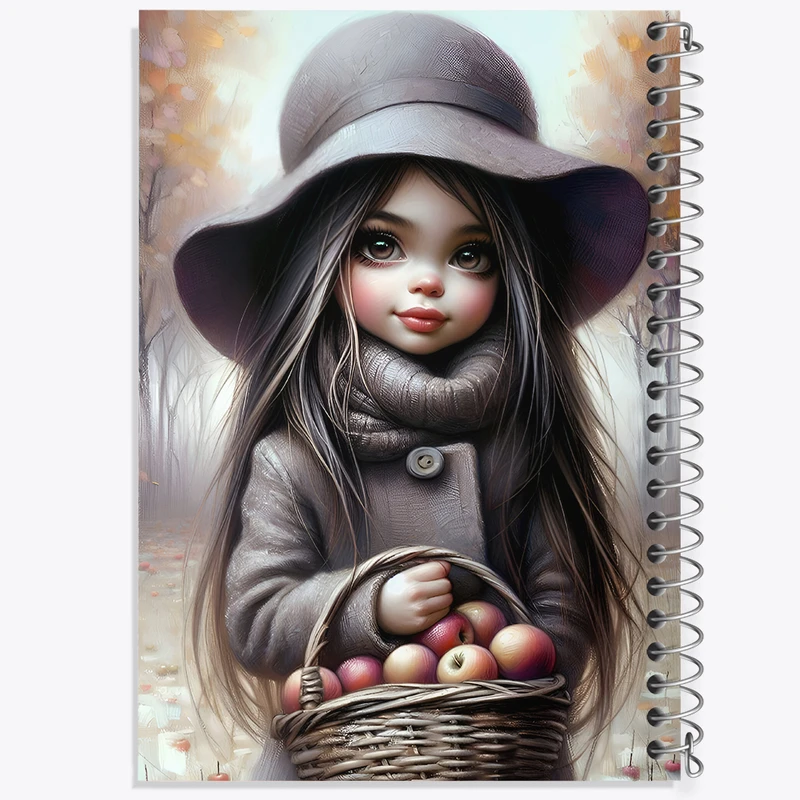 دفتر ژورنال نویسی 50 برگ خندالو مدل نقطه ای طرح دخترانه کیوت کد F5542