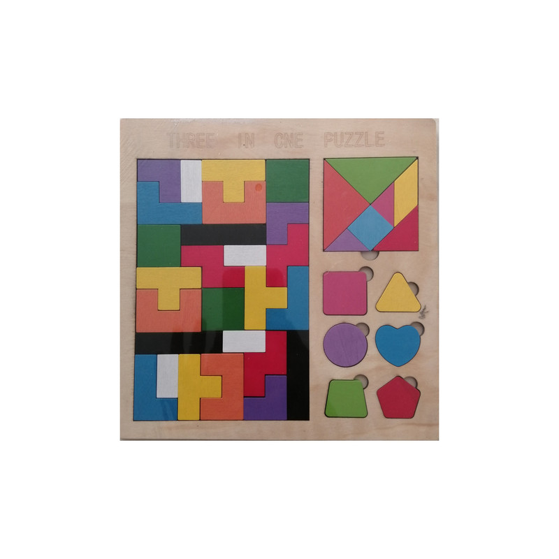 پازل آموزشی مدل Wooden block puzzle