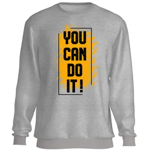 سویشرت مردانه طرح you can do it مدل T027G