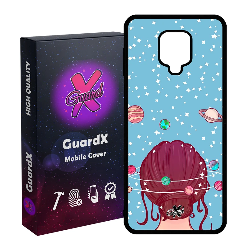 کاور گارد ایکس طرح Girl مدل Glass10211 مناسب برای گوشی موبایل سامسونگ Redmi Note 9S / Note 9 Pro / Note 9 Pro Max