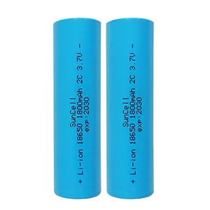 باتری لیتیوم یون قابل شارژ مدل HP-18650-2C ظرفیت 1800 میلی آمپر ساعت بسته 2 عددی