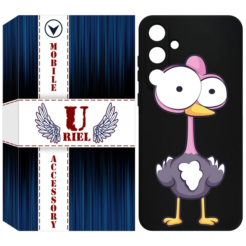 کاور یوریل مدل KSH کد 43 طرح شترمرغ مناسب برای گوشی موبایل سامسونگ Galaxy A35