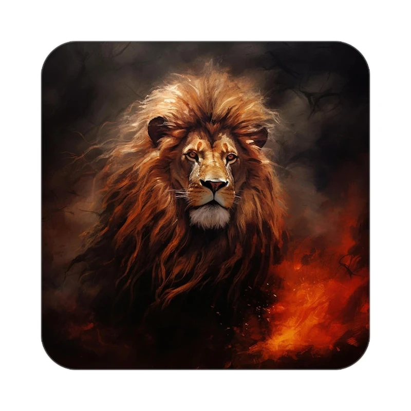 زیر لیوانی کاکتی طرح شیر مدل mp23601